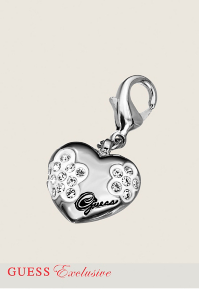 Flower Heart Charm