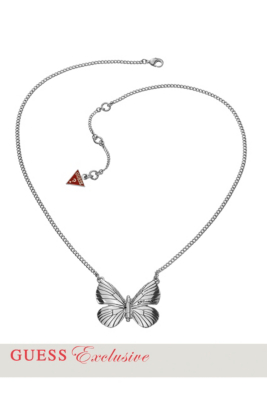 Silver-Tone Butterfly Necklace