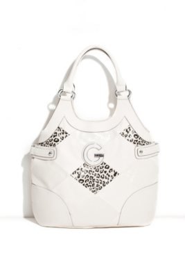 G by GUESS Rozzani Tote, WHITE
