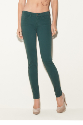 fashion green skinny jeans