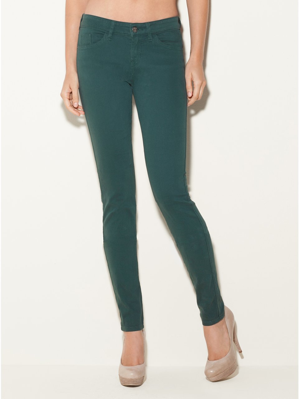 fashion green skinny jeans