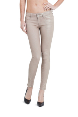 Brittney Ankle Skinny Colored Jeans with Zip