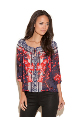 Maggie Top in Sakura Print