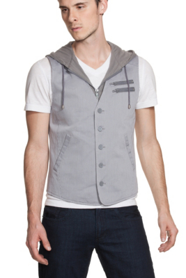 Guess Clarke Striped Hooded Vest