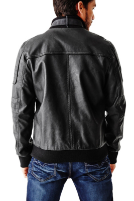 guess blue bomber jacket