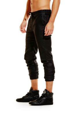 white moto joggers