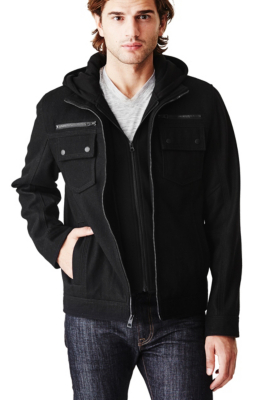guess men's wool jacket