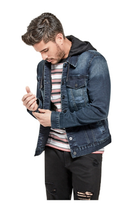 Vertix Hooded Denim Jacket