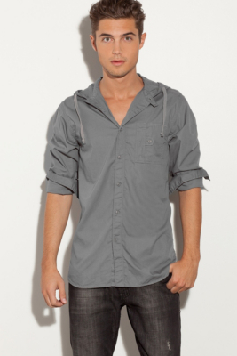 G by GUESS Alpha Shirt, GREY (MEDIUM)