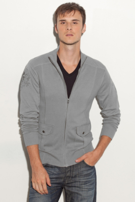 G by GUESS Calamy Mock Sweater, GREY (SMALL)