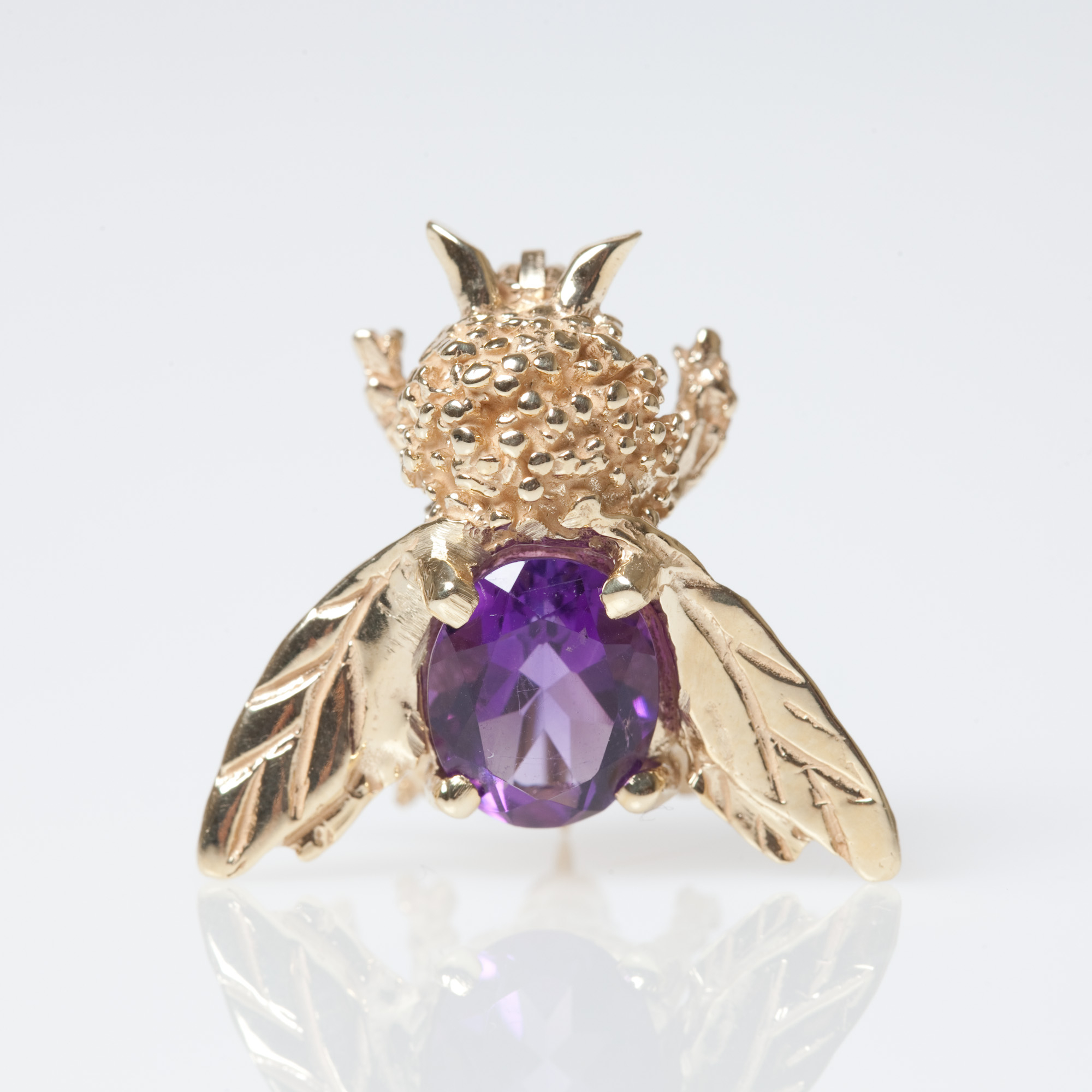 Amethyst Bee Brooch