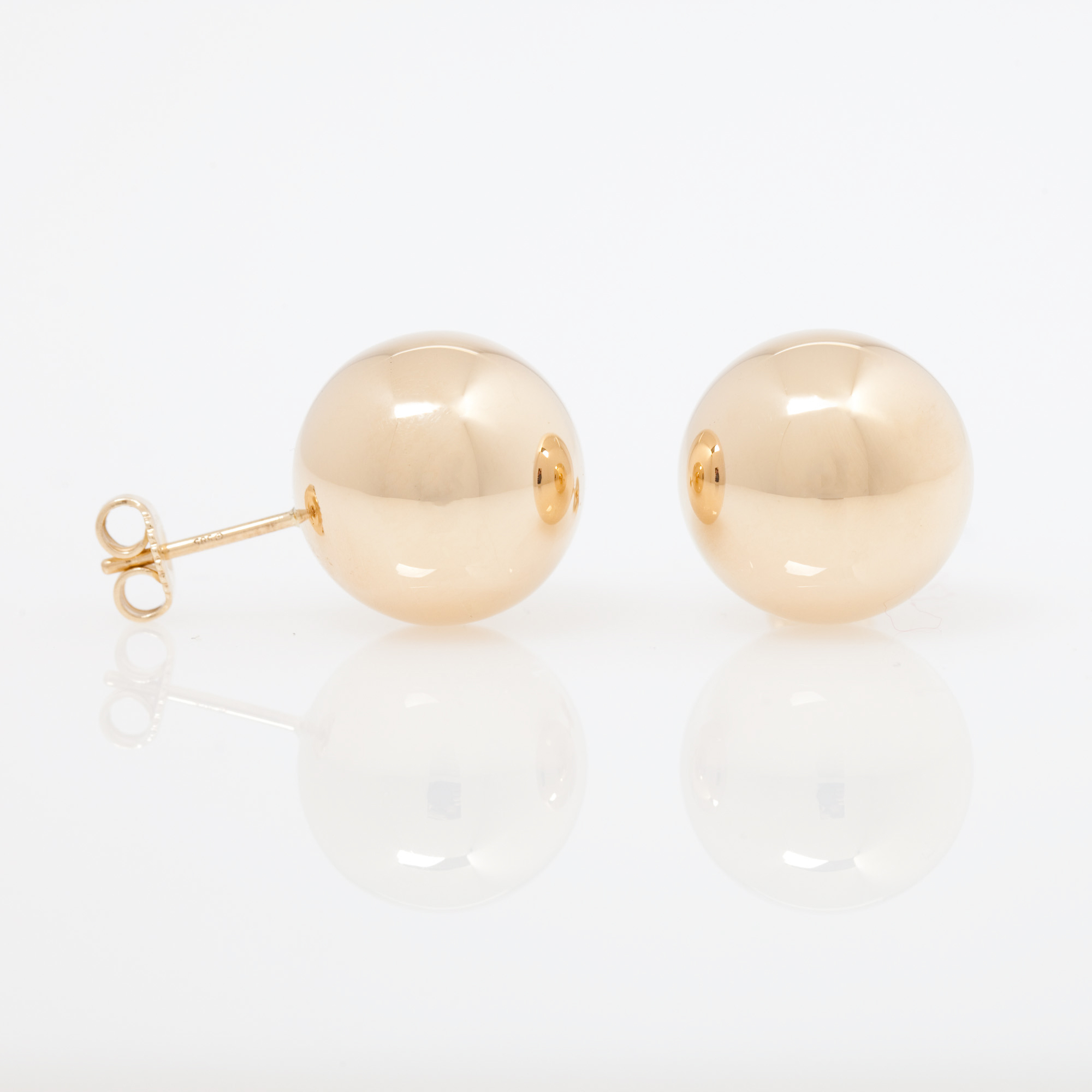 Large Gold Ball Earrings  