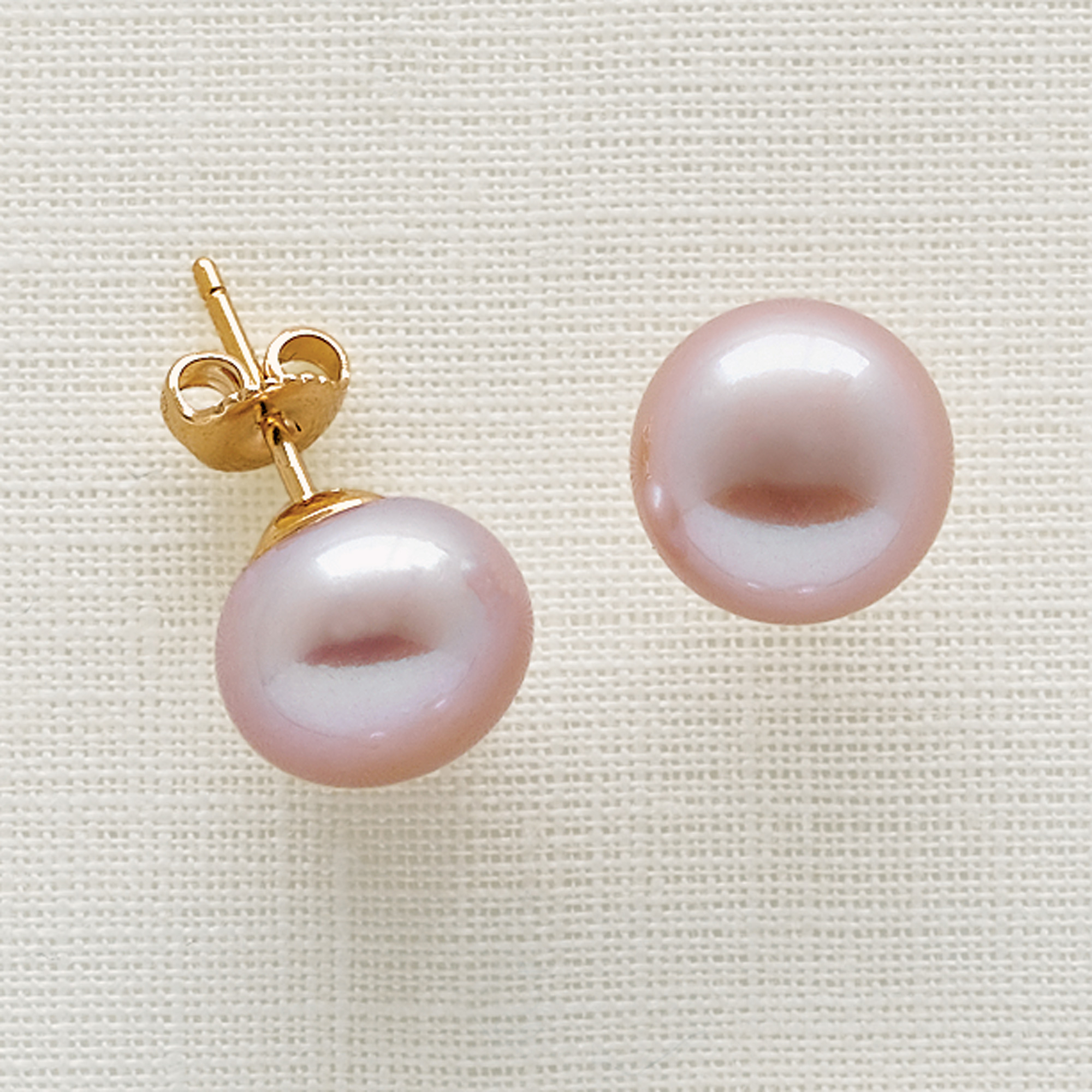 Button Pearl Earrings