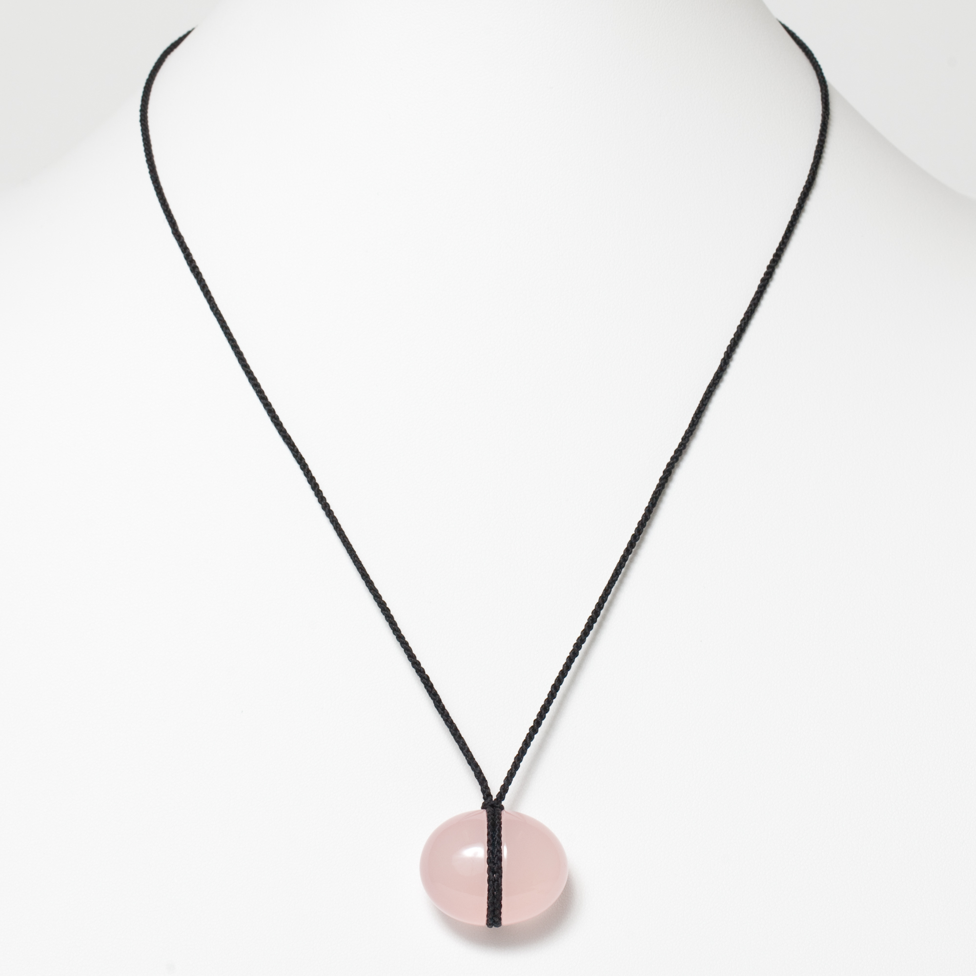Simple Rose Quartz Pebble on Cord