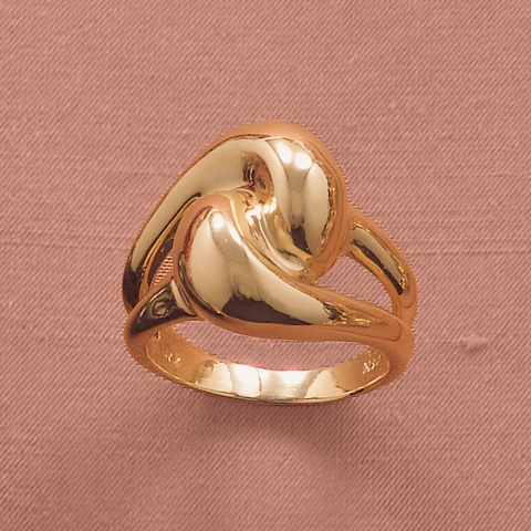 14KYG POLISHED SWIRL RING