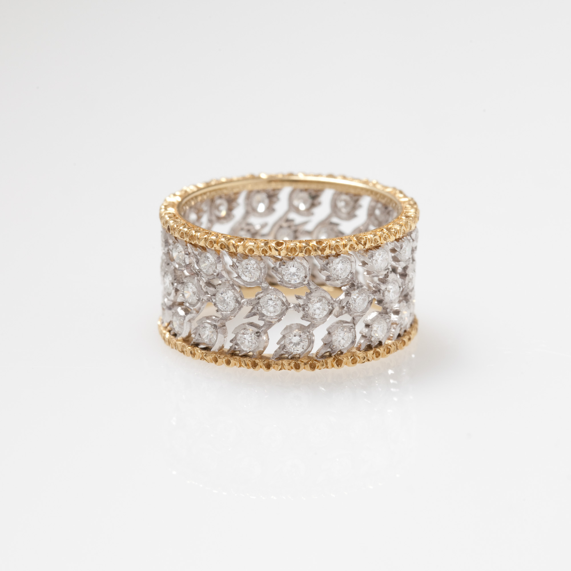 Milano Diamond Leaf Band Ring