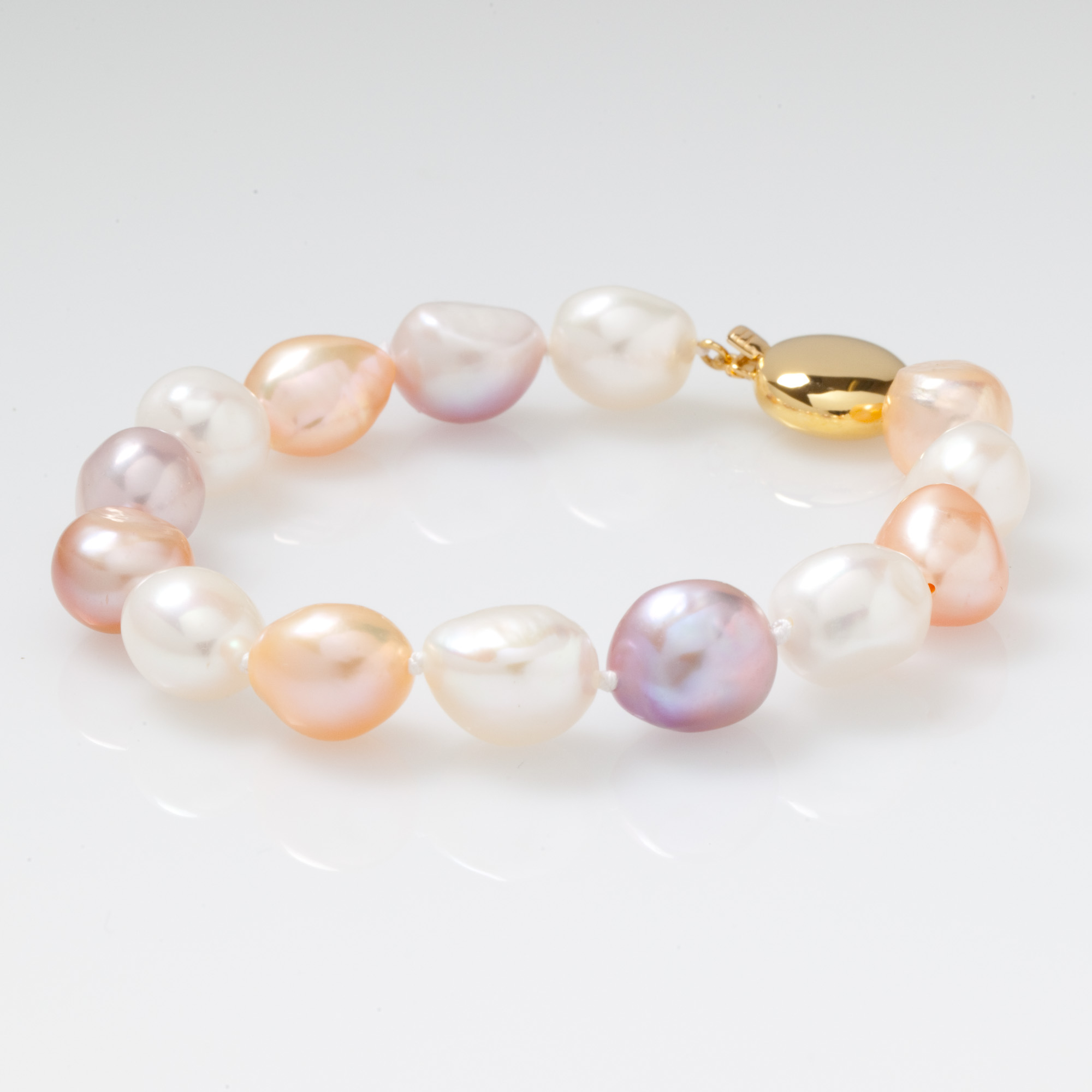 Pastel Baroque Pearl Bracelet