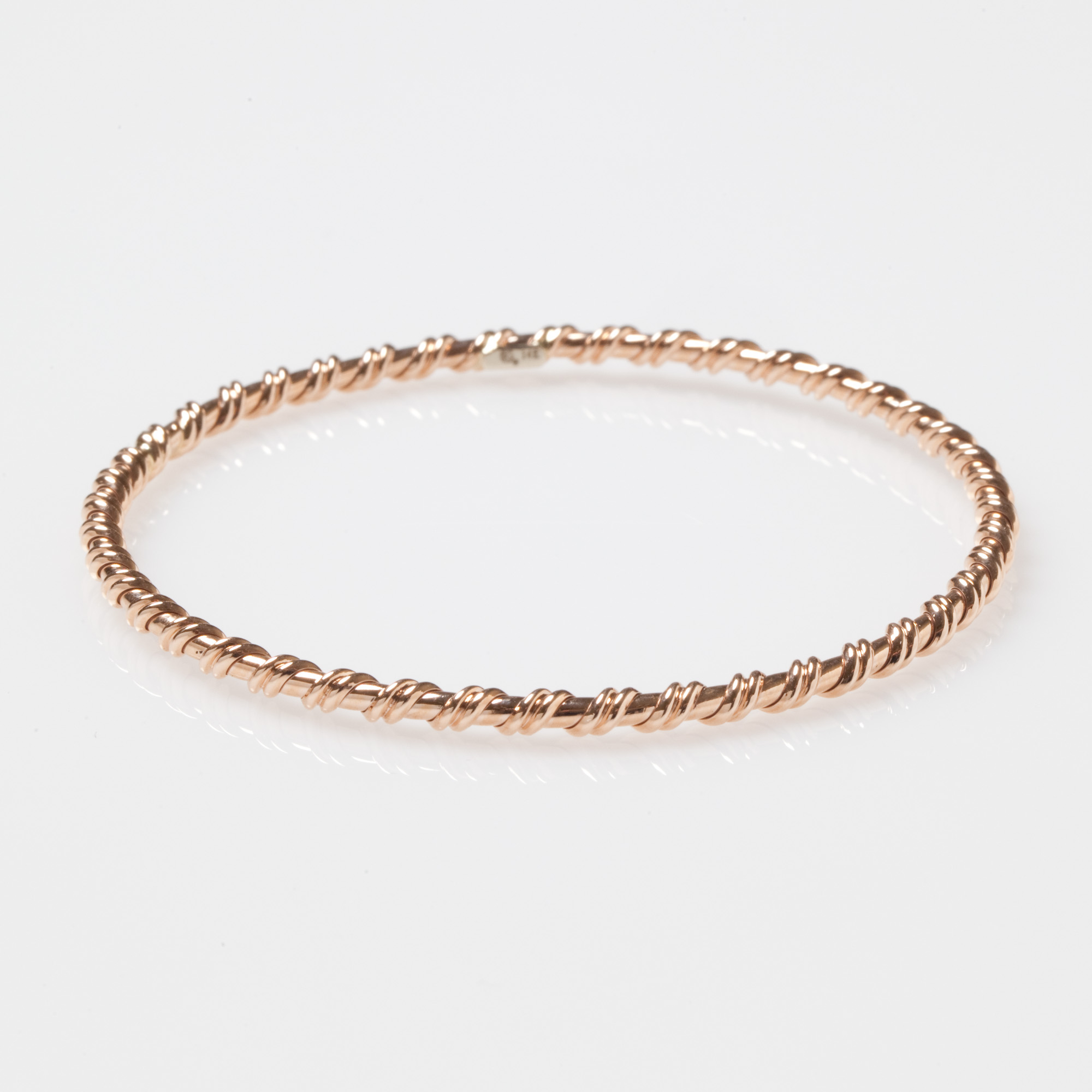 Rose Gold Twist Bangle