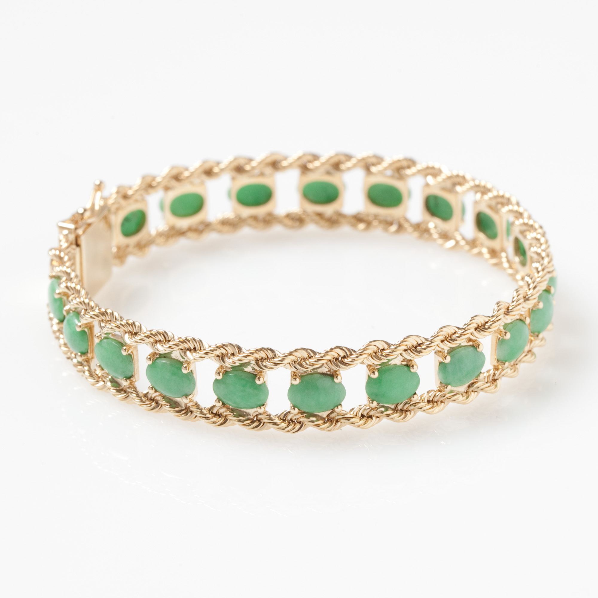 Green Jade Rope Bracelet                    