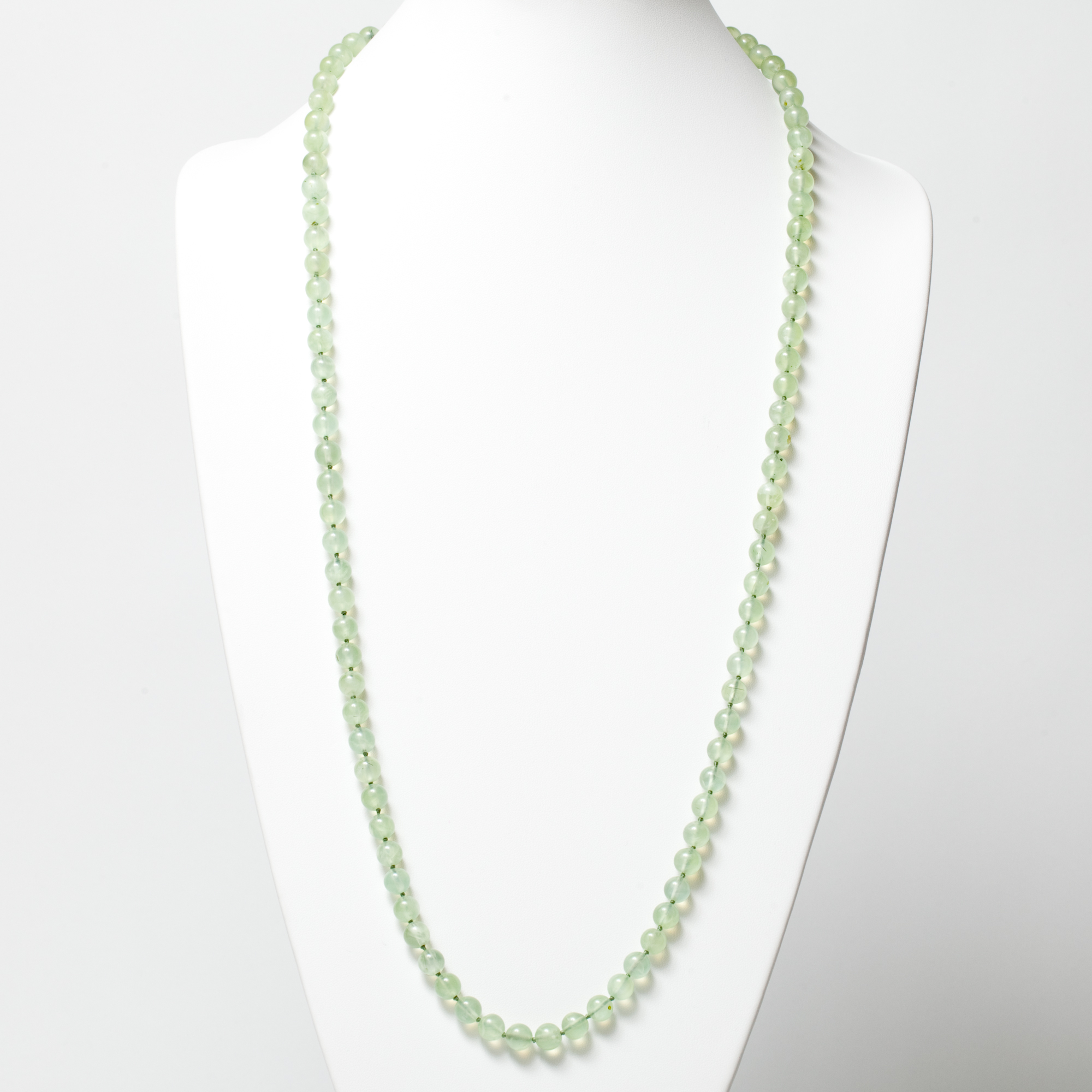 Prehnite Bead Necklace