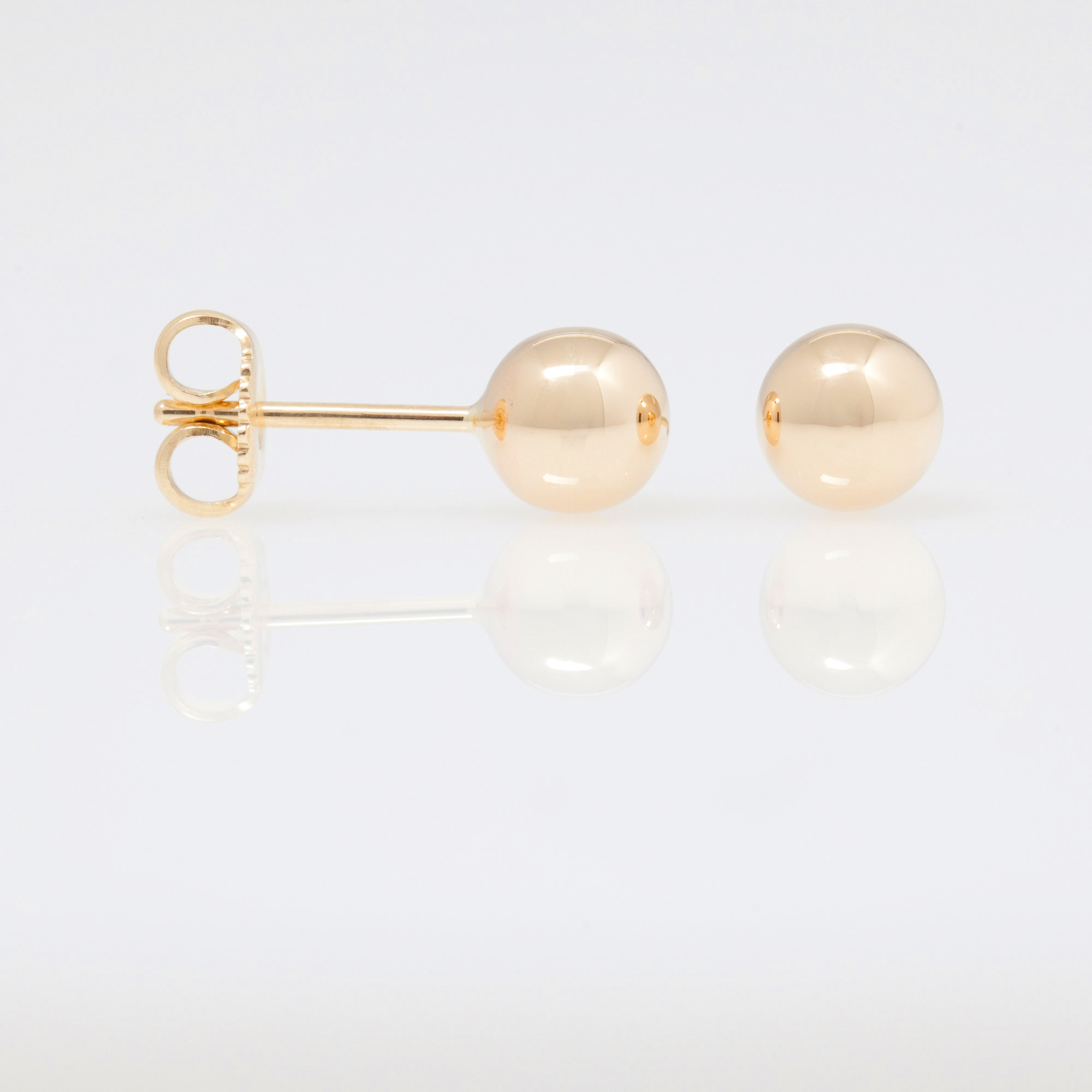 Petite Gold Ball Earrings