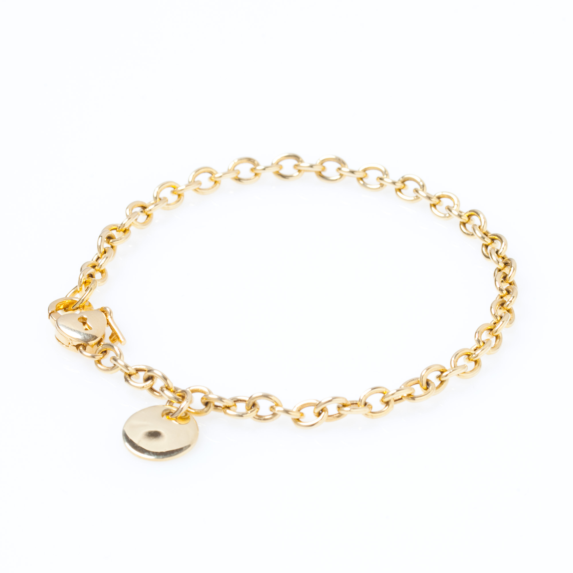 Link Bracelet with Disc
