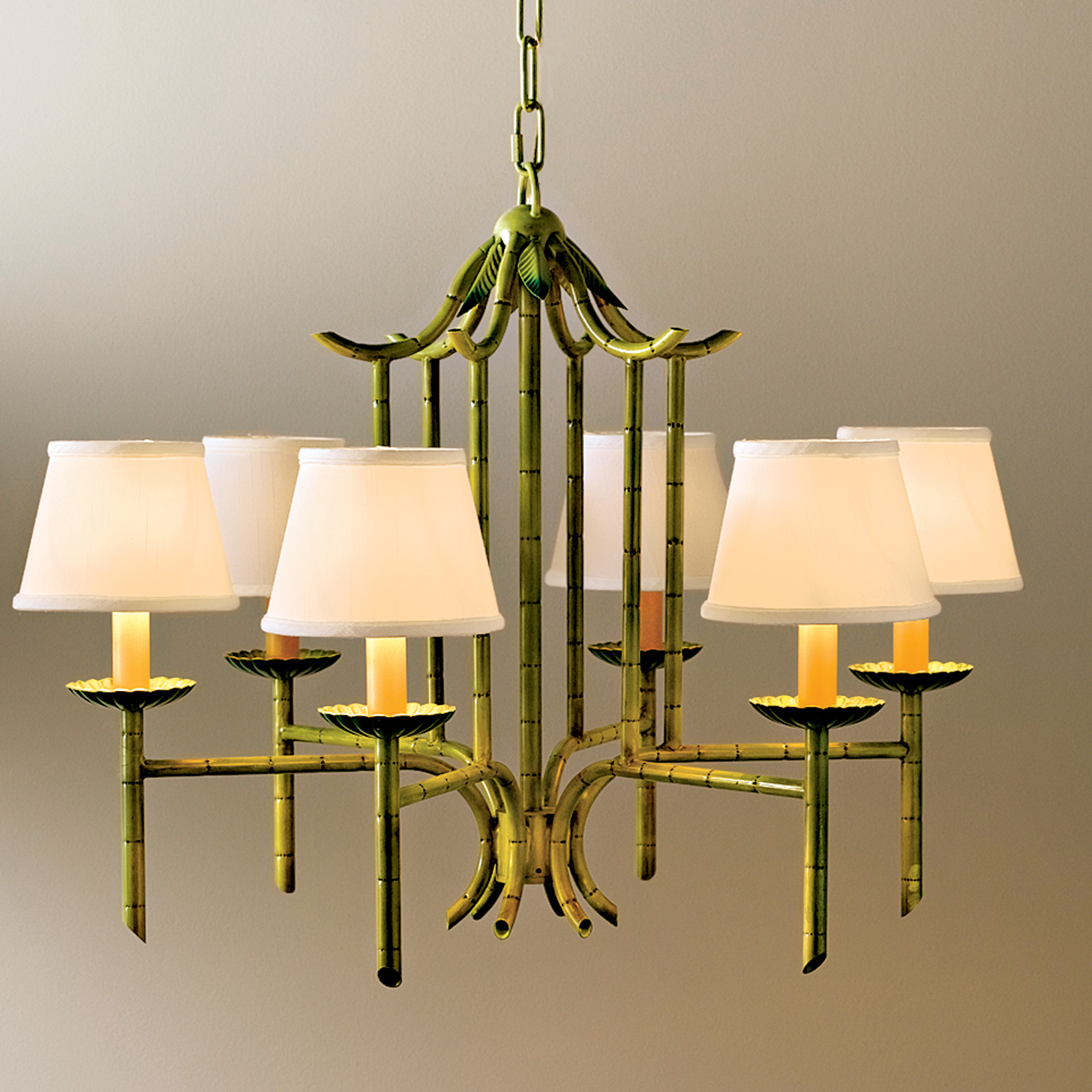 GREEN BAMBOO CHANDELIER