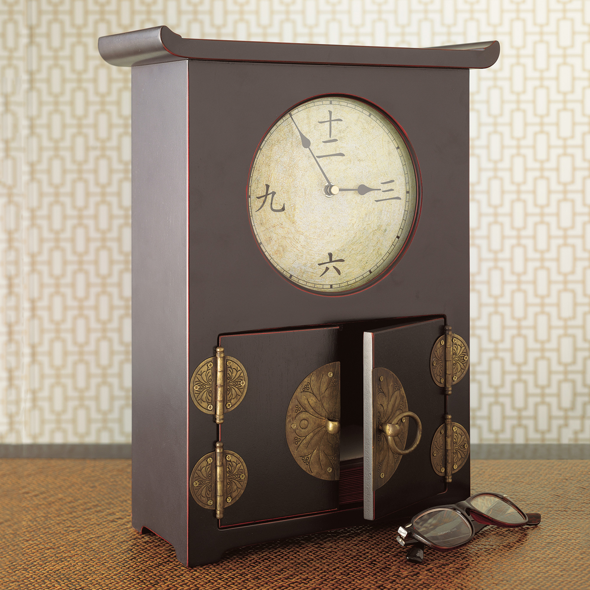 Wood & Brass Clock