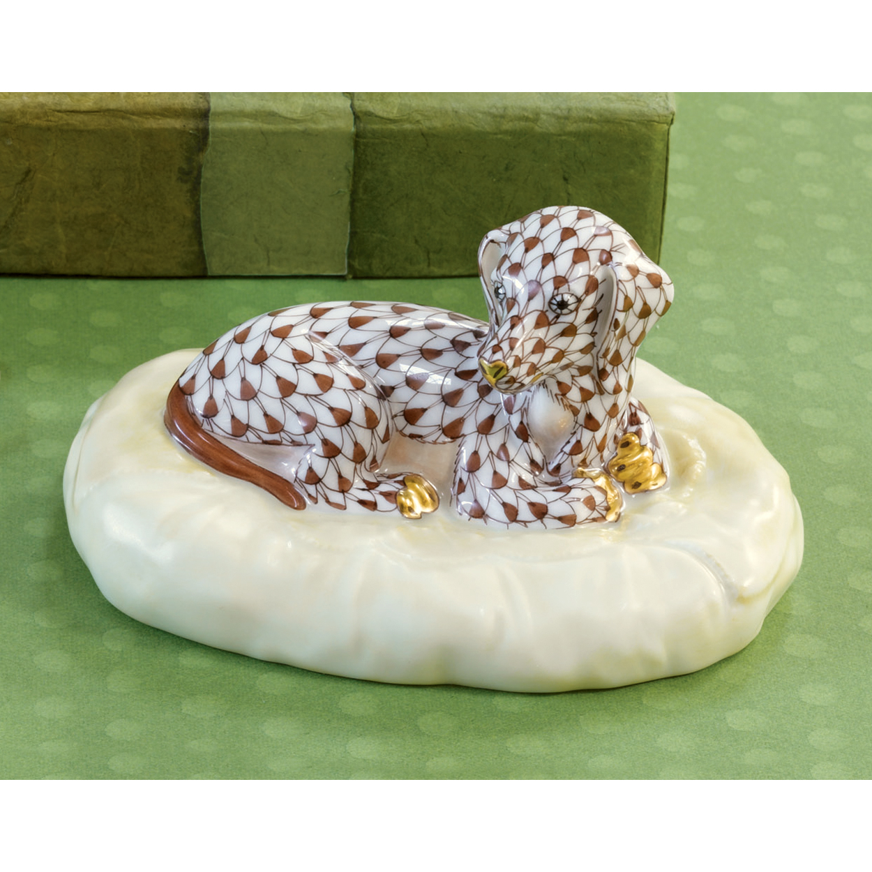 Herend Chocolate Dog