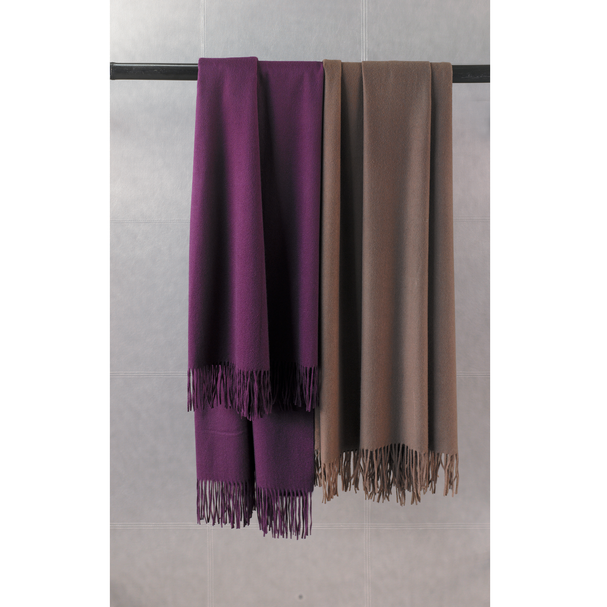 BROWN CASHMERE THROW