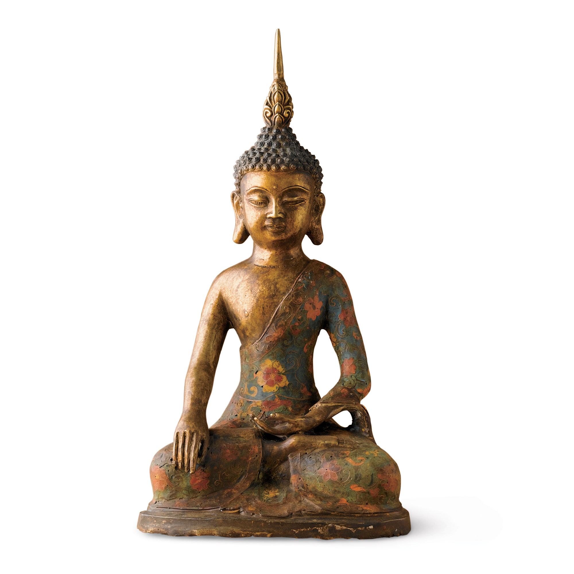 FLORAL CLOISONNE BUDDHA