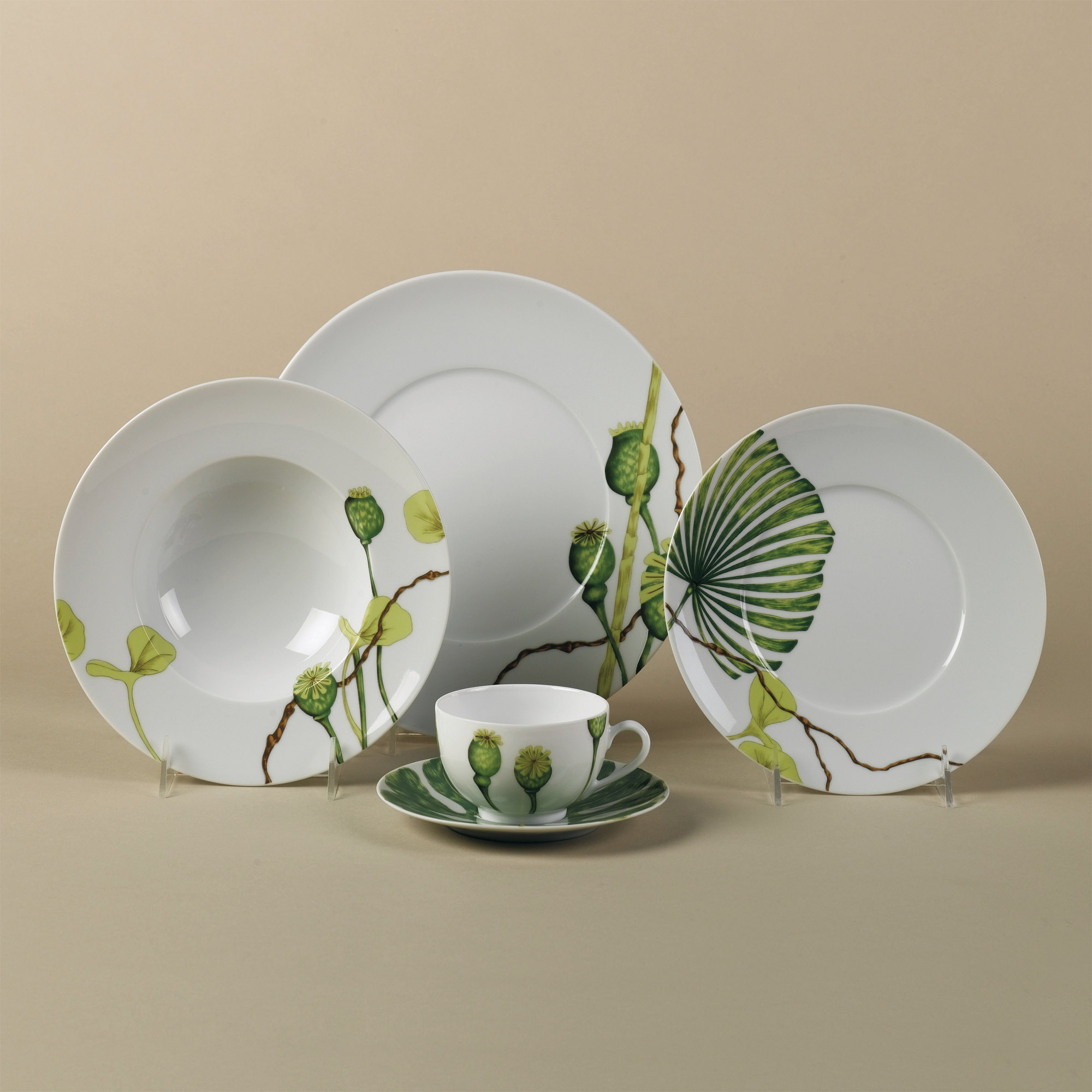 S/4 IKEBANA DINNER PLATES