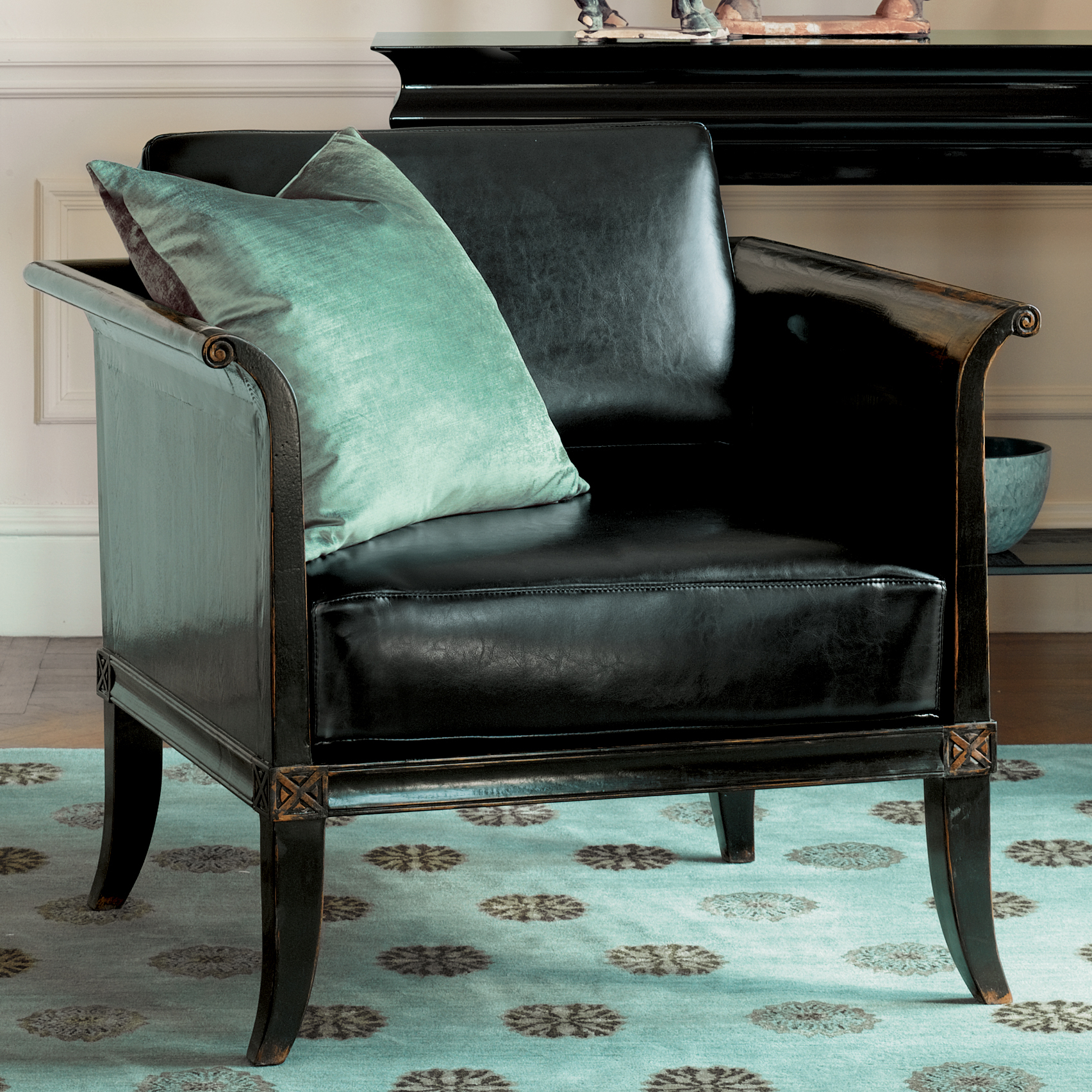 LUXE VELVET PILLOW  BLUE 17x17