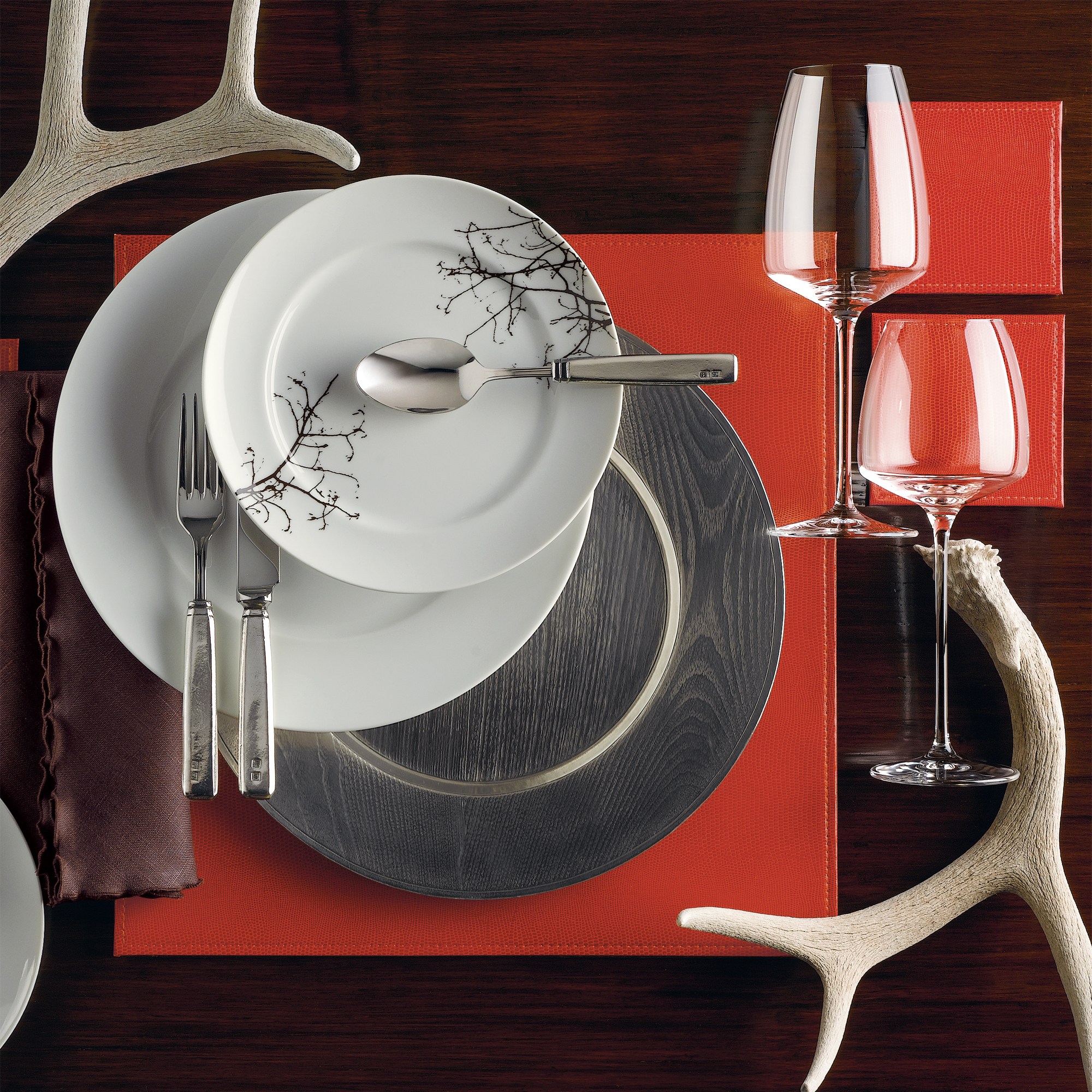S/4 DRANSFIELD & ROSS PAPRIKA PLACEMATS