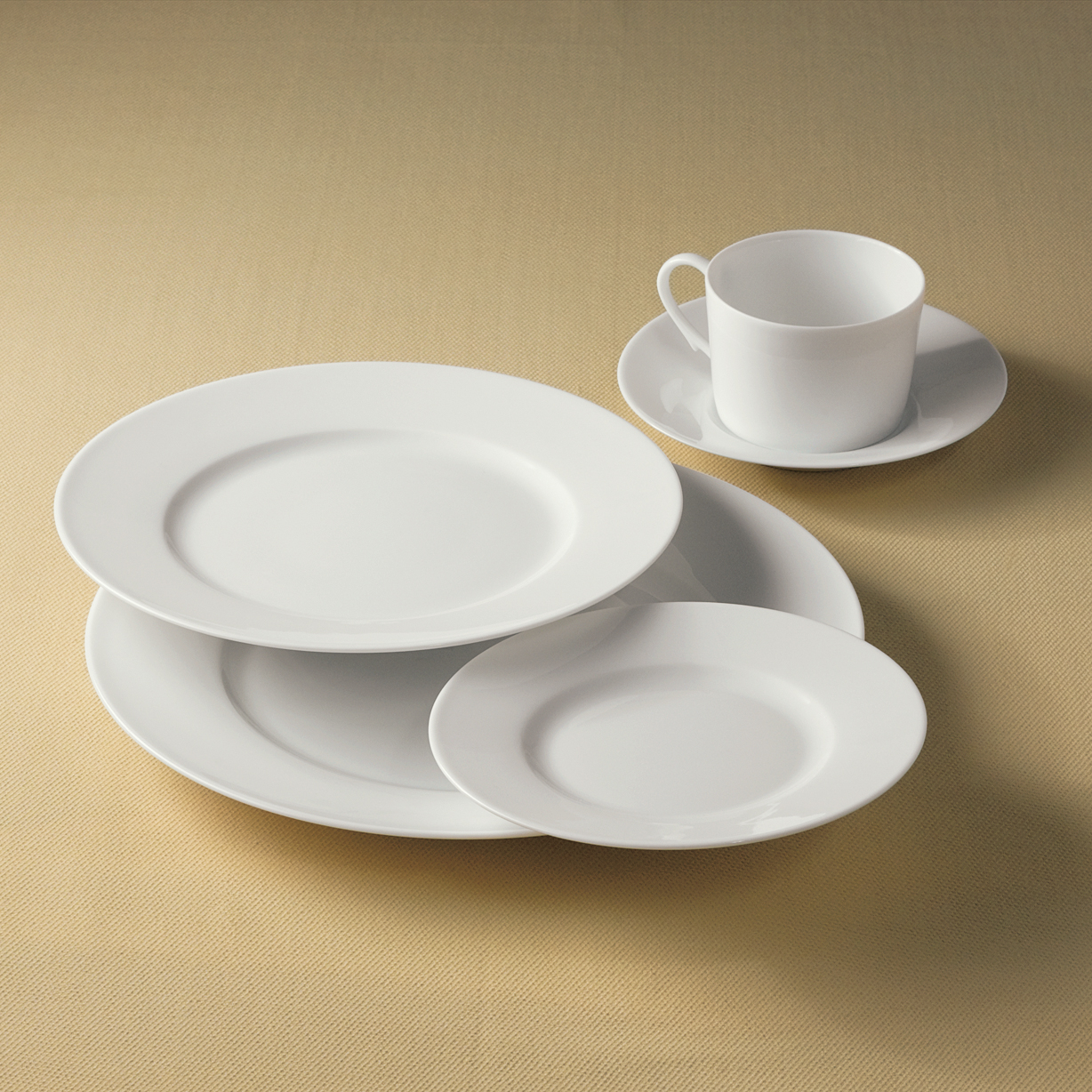 Hilary White Dinnerware, 5-Piece Place Setting