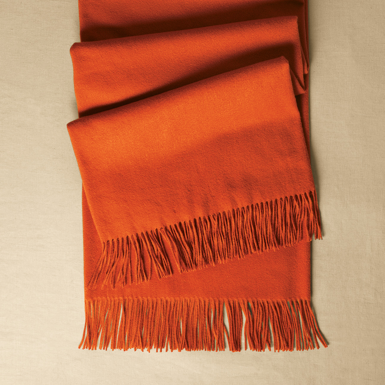 PERSIMMON CASHMERE THROW
