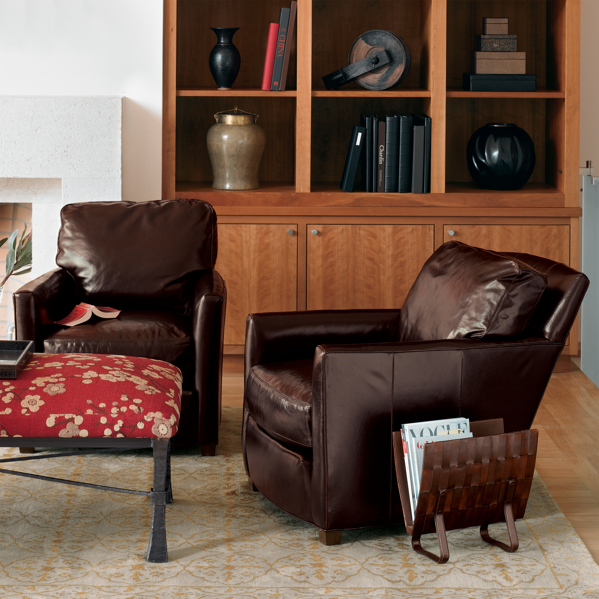 RALSTON LEATHER ARMCHAIR
