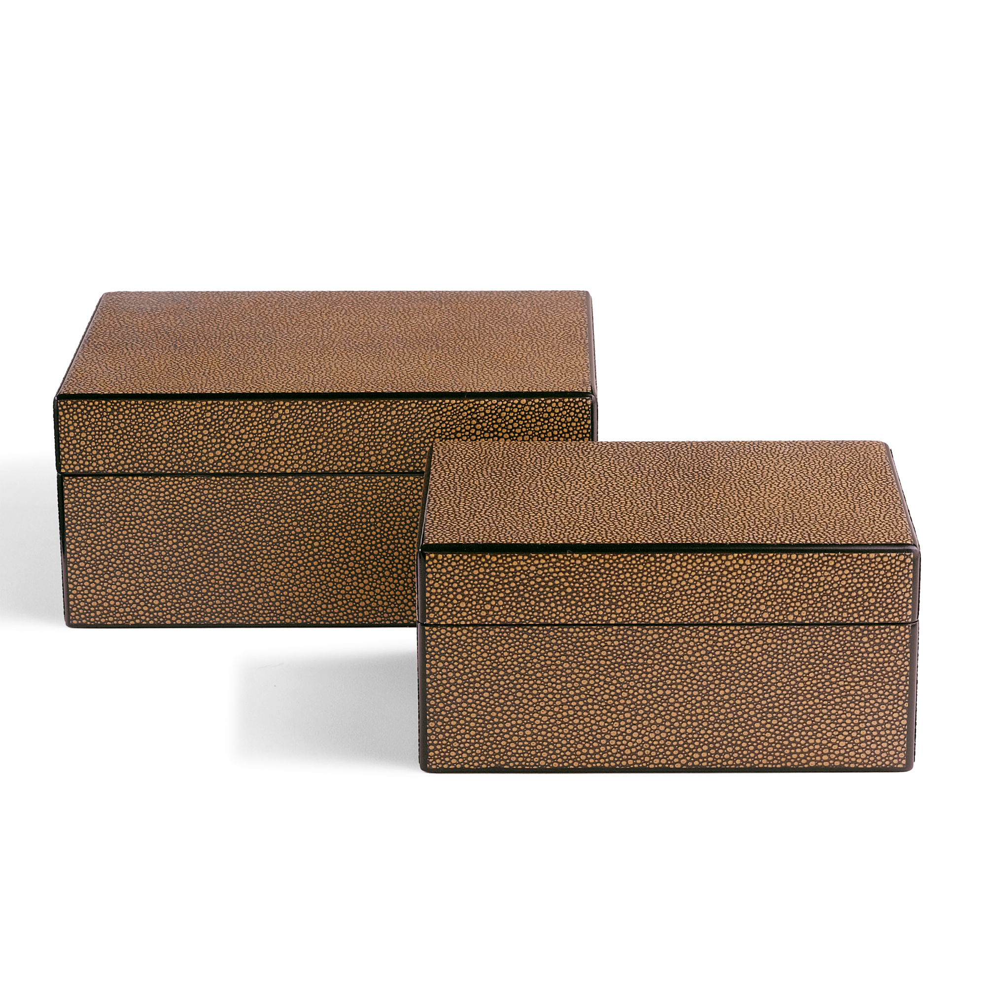 FAUX SHAGREEN MUSHROOM BOX SMALL