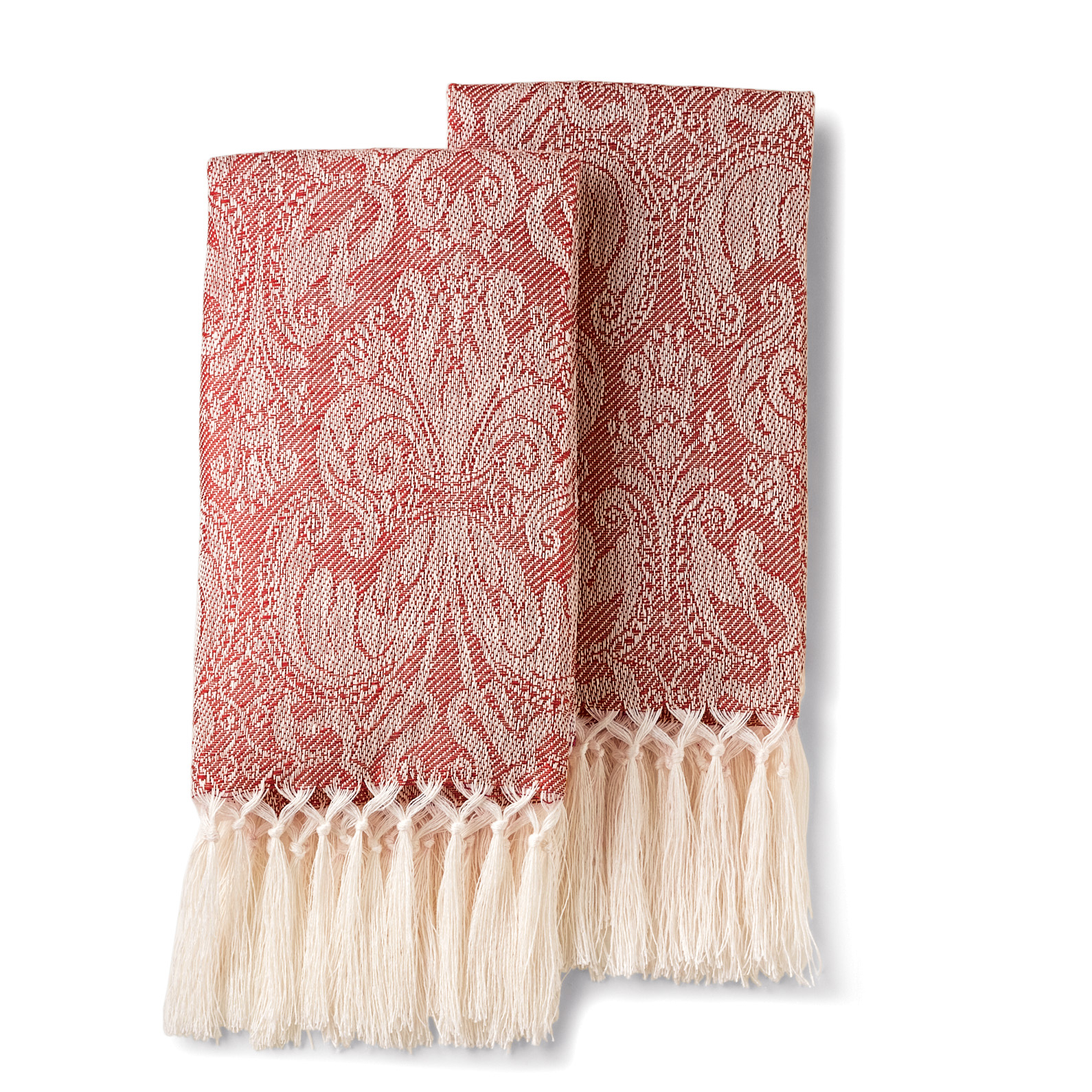 Linen Jacquard Guest Towels, Set of 2