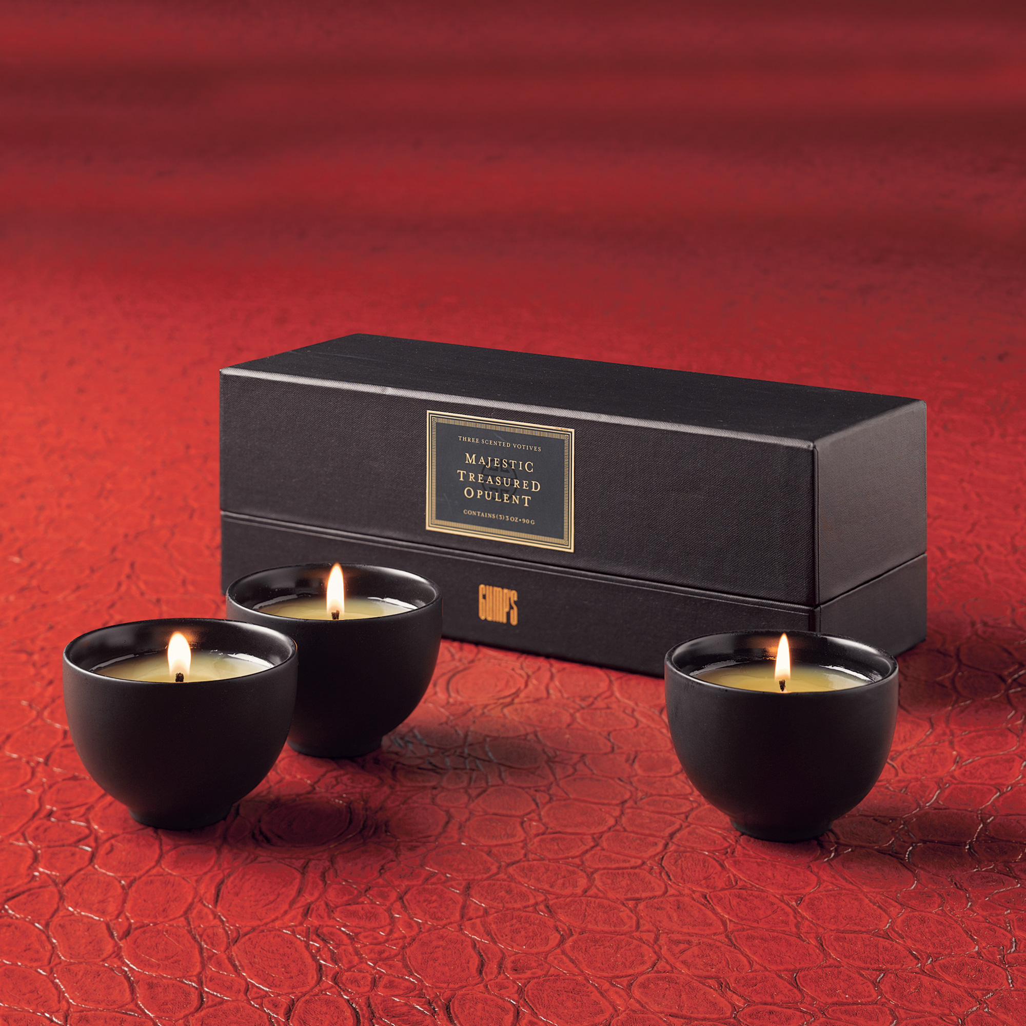 Gump's Scented Candles, set of 3, one of each