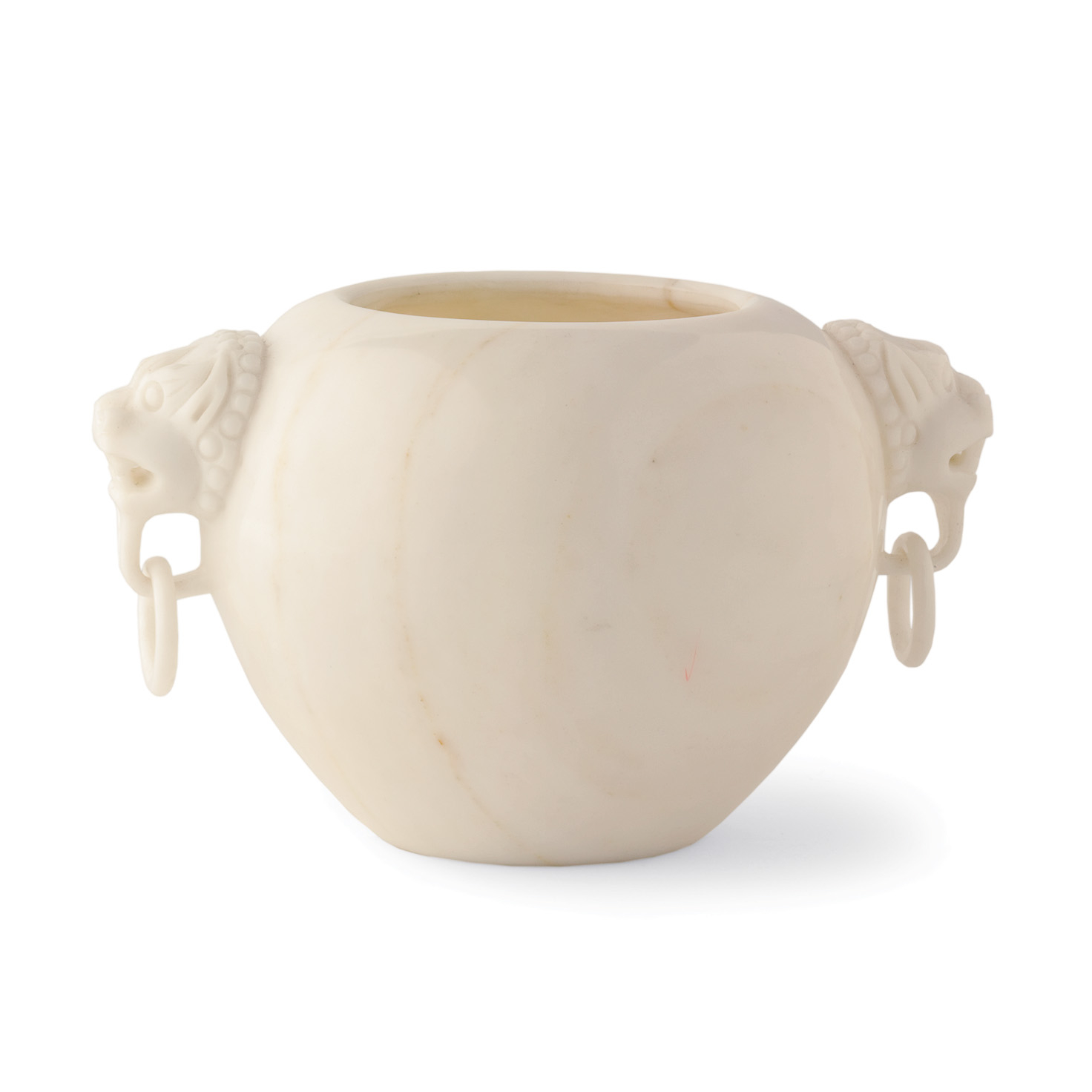 FOO DOG BOWL WHITE JADE