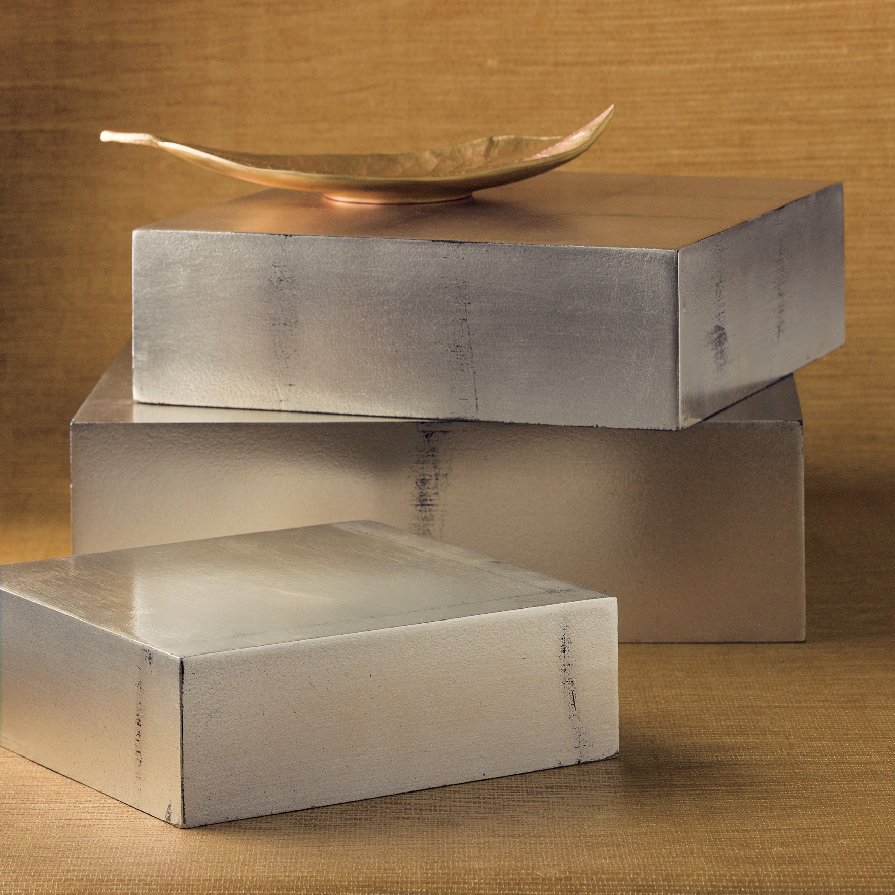 S/3 TABLETOP SQUARE BASES