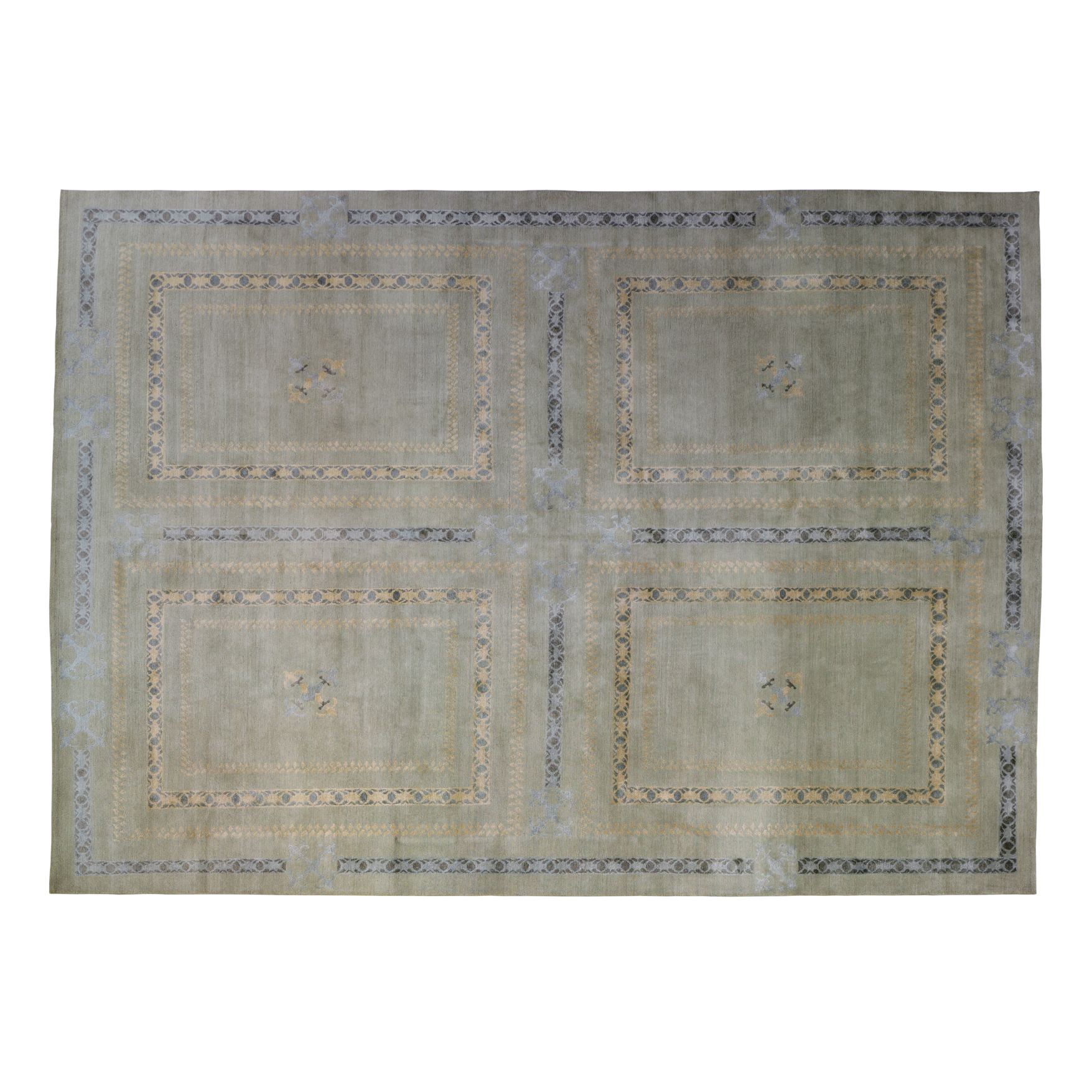 DUFOUR RUG 6X9 BLUE/CREAM