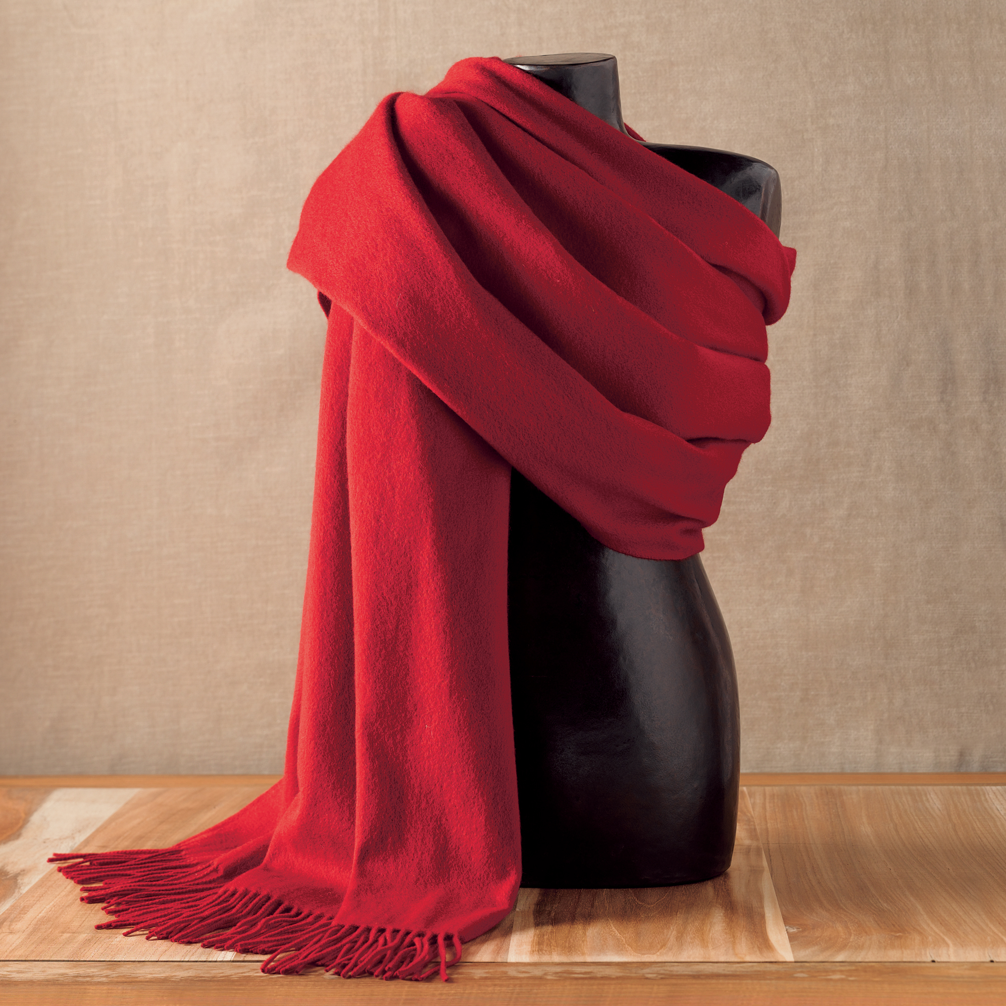 RED CASHMERE THROW