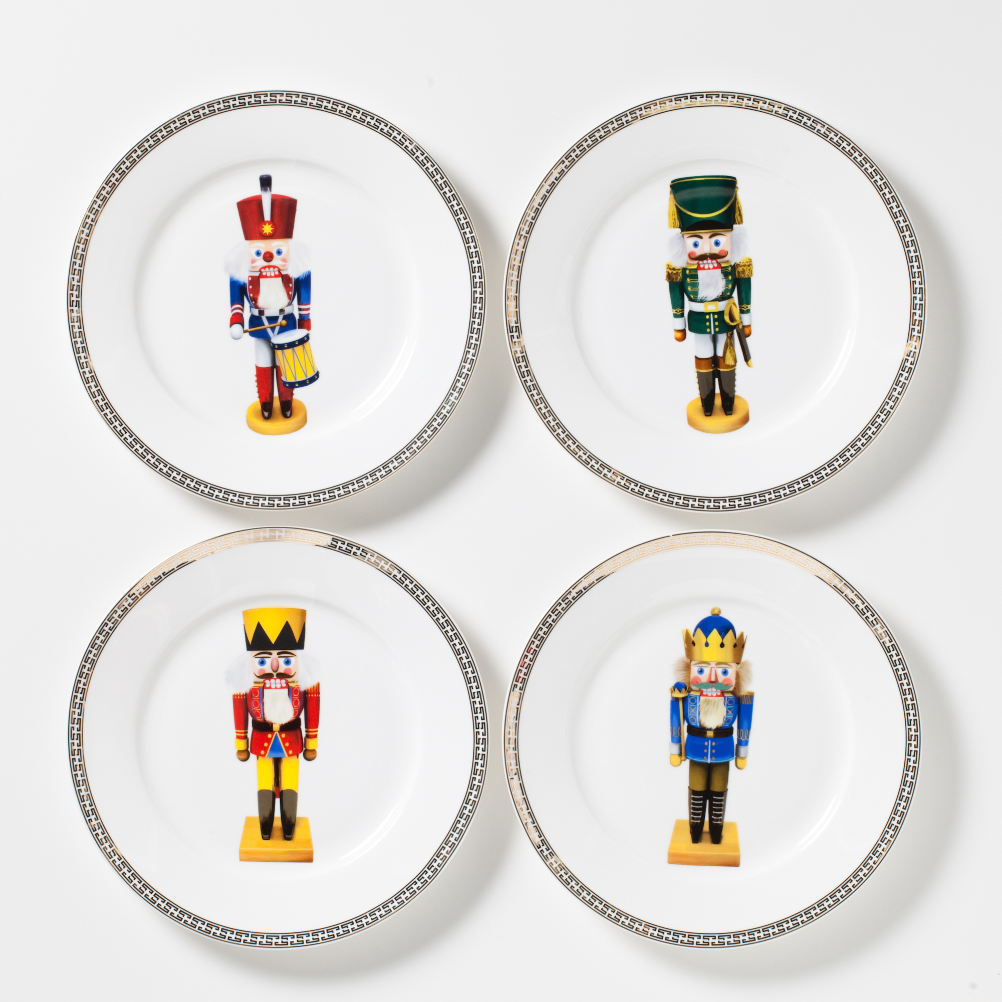Gump's San Francisco - Nutcracker Plates Gift Set, Set of 4