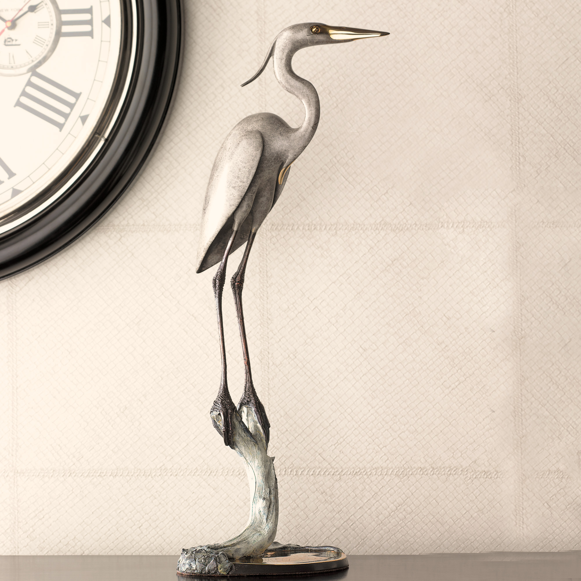 Grey Heron in Marsh