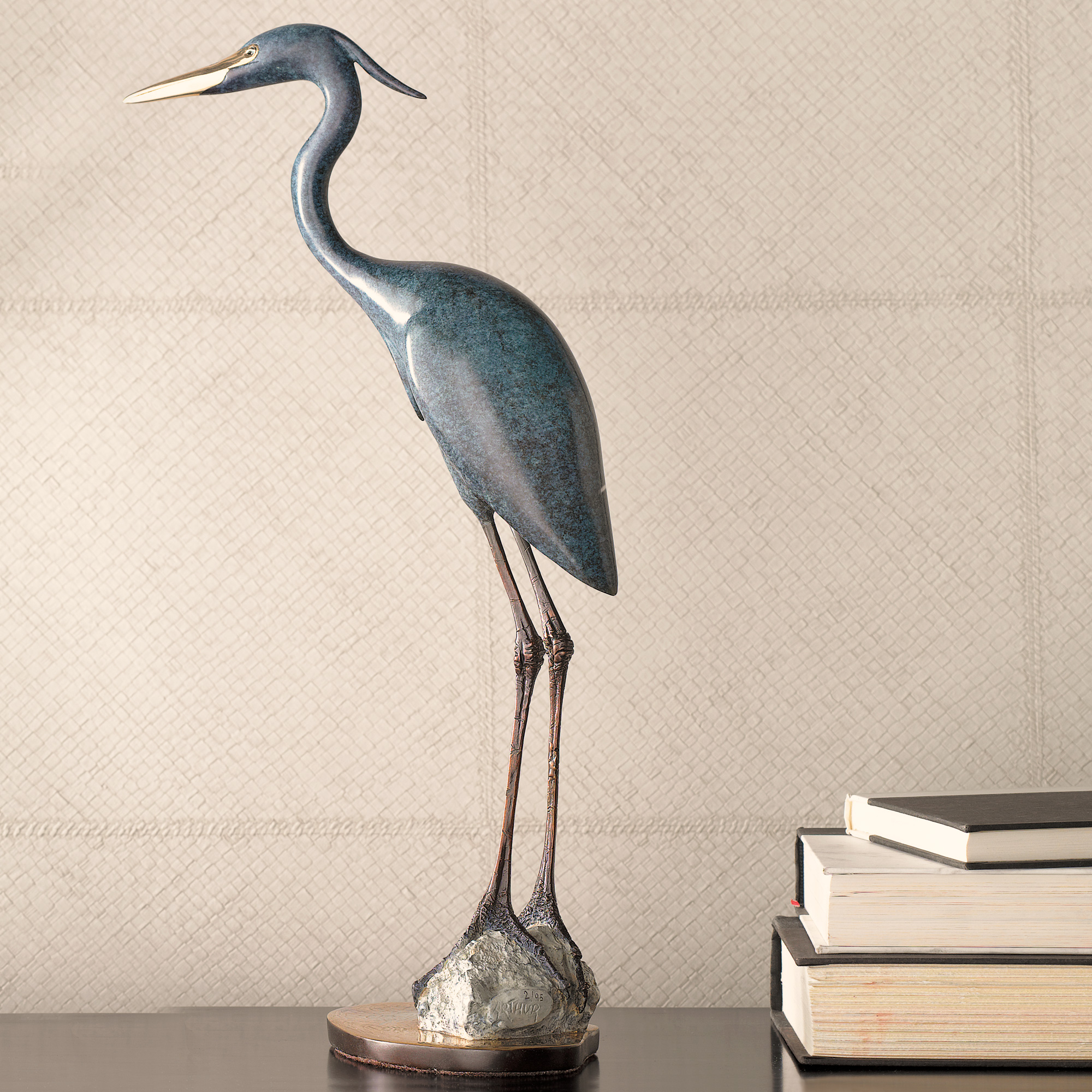Blue Heron on Rock