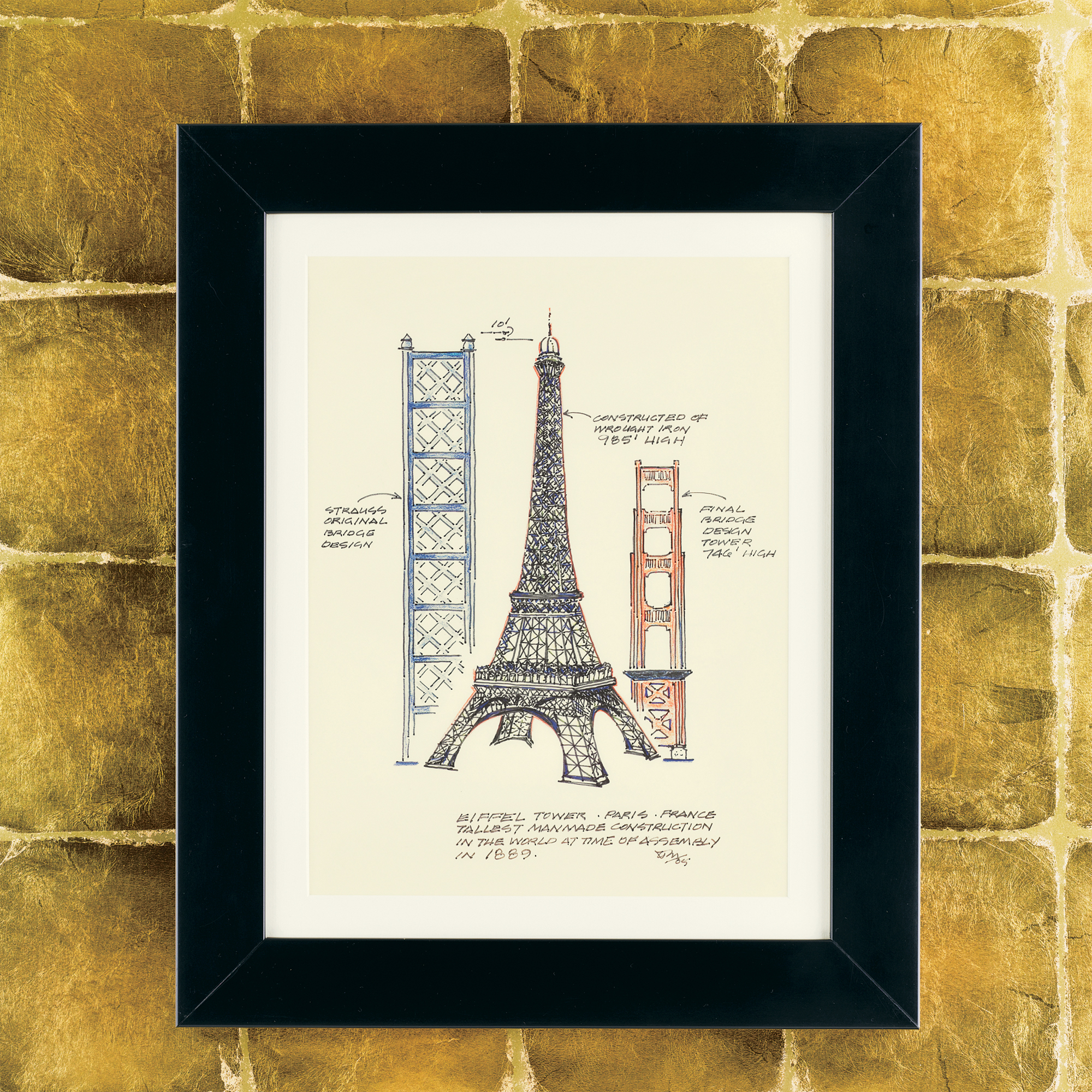 Golden Gate Bridge Architectural Print