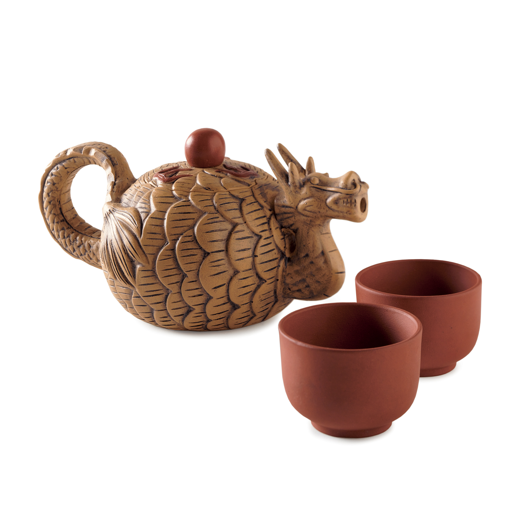 DRAGON TEAPOT & S/2 CUPS
