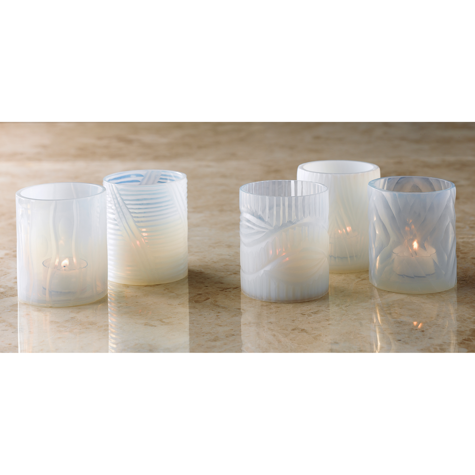 S/5 TOTEM CARVED VOTIVES
